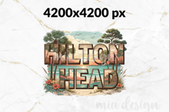 Hilton Head PNG, Vintage South Carolina Beach Sublimation Product Image 2