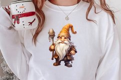 Gold Christmas Watercolor Clipart Sublimation, Christmas PNG Product Image 2