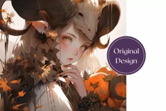 Kawaii Halloween Tumbler Wrap Design, Halloween Sublimation Product Image 2