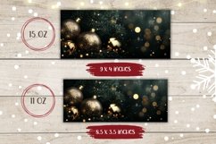 Glitter Christmas Mug Sublimation, Christmas Coffee Mug Wrap Product Image 2