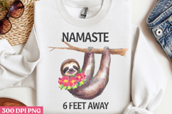 Namaste PNG, Sloth Sublimation PNG Product Image 2