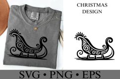 Christmas Sleigh Svg | Christmas svg | Shirt Svg Product Image 3