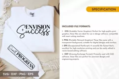 Envision Success SVG - Positivity Sleeve T shirt Design Product Image 2