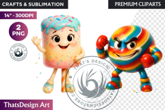 Fantasy Junk Food Characters RPG Clipart Sweets PNG Graphics Product Image 1