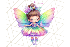Pastel Fairy Clip Art PNG With Glitter, Rainbow Fairy Png Product Image 2