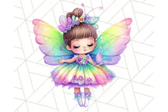 Pastel Fairy Clip Art PNG With Glitter, Rainbow Fairy Png Product Image 2