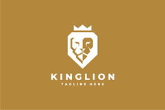 King Lion Head Logo Design Vector Illustration Product Image 2