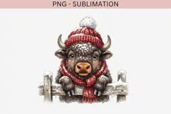 Christmas peeking character png design for T-shirts Product Image 2