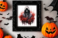 Gothic Halloween Watercolor Clipart PNG, Halloween PNG Product Image 2