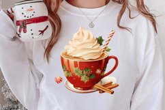 Christmas Cake Clipart, Christmas Cappuccino Clipart Product Image 2