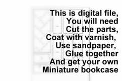 Miniature modern bookcase tree digital download file, 1:6 Product Image 10