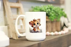Cute baby tiger SVG, Cute baby tiger png Product Image 2