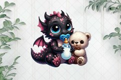 Baby Dragon Sublimation Clipart Product Image 1