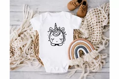 Cute baby unicorn face. SVG, PNG, EPS. Cut file. Product Image 3