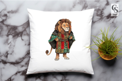 Traditional Robe Lion Illustration Clipart Sublimation PNG Product Image 3