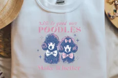 Retro Dog Breeds Quotes Life is good but poodle make it bett Product Image 1