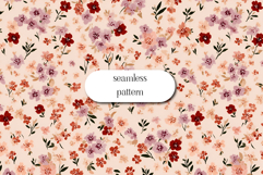 Pink Tulip Seamless Pattern Watercolor Floral Spring Design Product Image 1