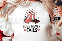 Love Never Fails Sublimation, Love Scripture Sublimation PNG Product Image 2