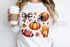 Football Autumn Coquette Clipart PNG Design Product Image 2