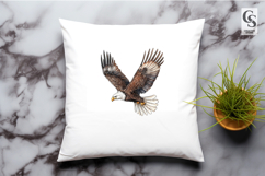 Flying Eagle Bird Realistic Clipart Sublimation PNG Product Image 2