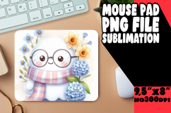 Joyful Mouse Pad PNG Design, Cute Ghost Product Image 1