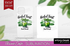 Basil Smash Cocktail Phone Case PNG Summer Drink Case PNG Product Image 1