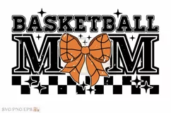 Basketball Mom PNG Retro Mama Coquette Bow SVG T-shirt Product Image 2