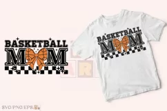 Basketball Mom PNG Retro Mama Coquette Bow SVG T-shirt Product Image 1