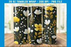 Botanical Flowers Tumbler Wrap | Flower Tumbler Wrap Product Image 2