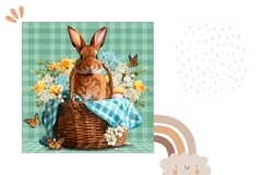Easter Basket Pillow Case PNG, Easter Bunny Pillow Design Product Image 2