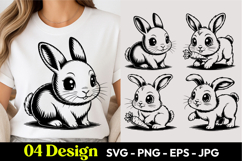 Cute Baby Bunny SVG PNG Product Image 1