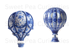 Blue Toile, Ephemera, PNG, Clipart, Junk Journal, flowers Product Image 2