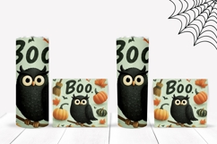 Boo Halloween Tumbler, Halloween Owl Tumbler Wrap Design Product Image 2