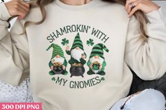 Shamrockin With My Gnomies PNG, St Patricks Day Gnome Sublim Product Image 1
