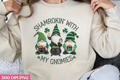 Shamrockin With My Gnomies PNG, St Patricks Day Gnome Sublim Product Image 1