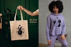 Peace sign with flowers and moon | Svg, Dxf and Png files Product Image 3