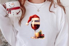 Christmas Wine Cup Sublimation Clipart Product Image 2