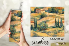 Oil painting texture seamless tumbler wrap sublimation png Product Image 1