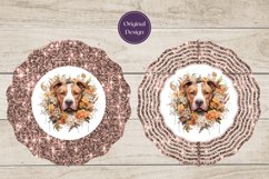 Watercolor Dog Wind Spinner Design, Pit Bull Wind Spinner Product Image 2
