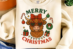 Funny Cow Merry Christmas PNG, Merry Christmas PNG Product Image 2