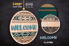 Welcome SVG laser cut file for Glowforge Product Image 2