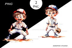 Baseball Boy Clipart, Sport Clipart Product Image 1