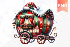 Christmas Whimsical Caravan - Clipart PNG Design Product Image 1