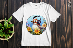 Cute Singing Birds Clipart Sublimation PNG Product Image 2