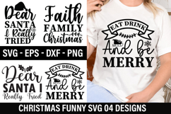 Funny Christmas SVG Design - Faith Family Christmas Product Image 1