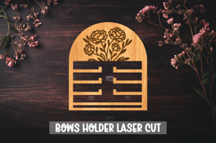 Bow holder laser cut - Wooden Nursery Decor Laser Product Image 1