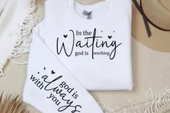 In the waiting god is warking Sleeve SVG PNG Product Image 2