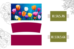 Art Tulips Tumbler Wrap Design, Floral 40 Oz Tumbler PNG Product Image 2