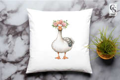 Watercolor Gardening Goose Clipart Sublimation PNG Product Image 2