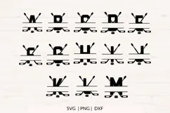 Hockey Monogram SVG Alphabet Product Image 2